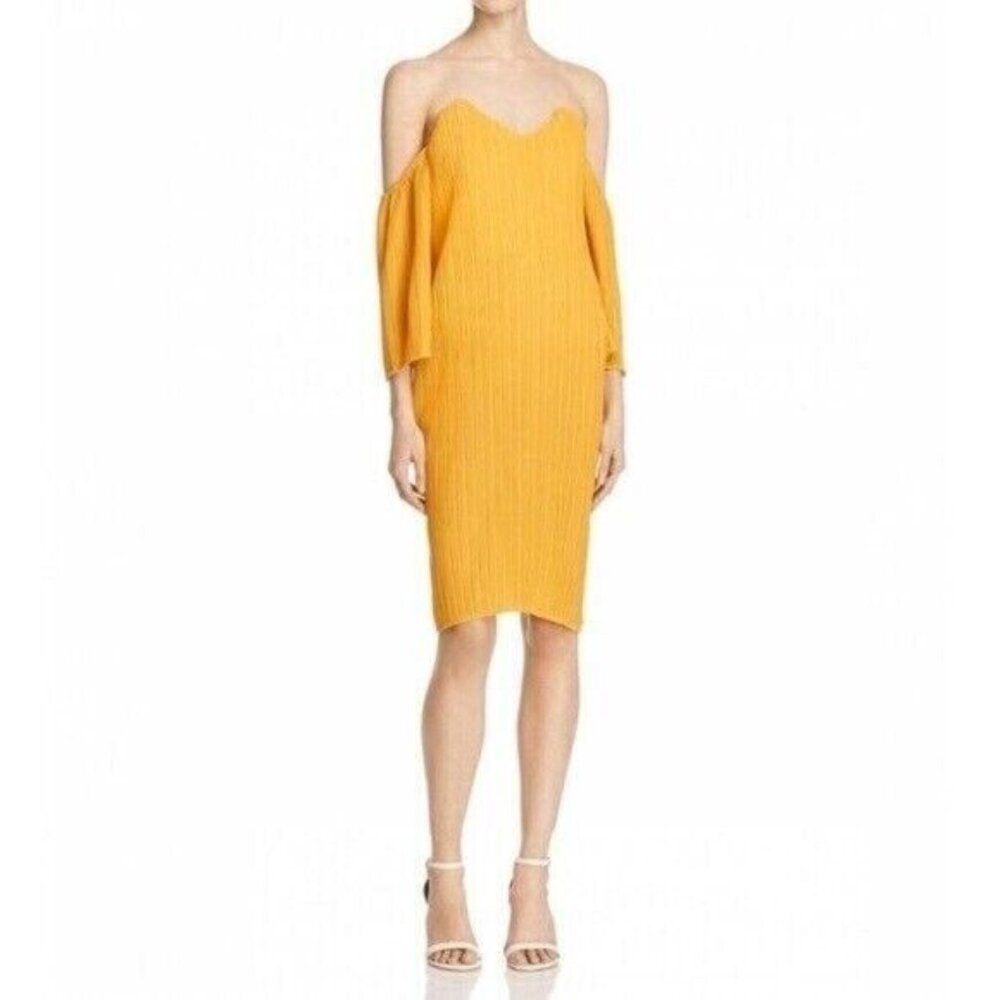 Elliat Marigold Off Shoulder Dress Size Small NWT